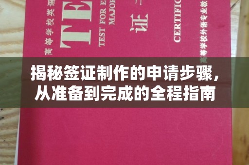 太原揭秘签证制作的申请步骤，从准备到完成的全程指南